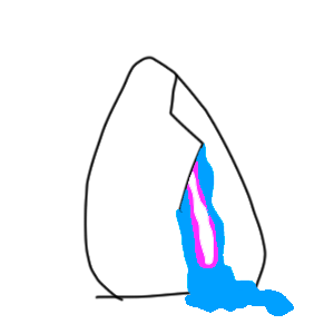 Cracked egg with magical trans juice dripping from it